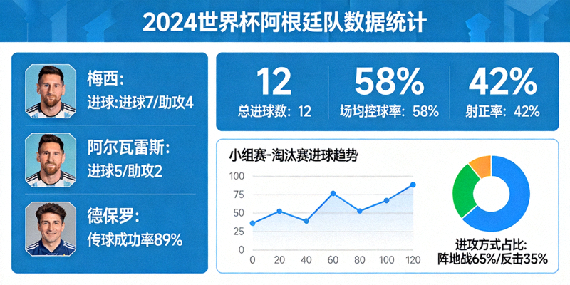 世界杯某球队数据统计分析界面